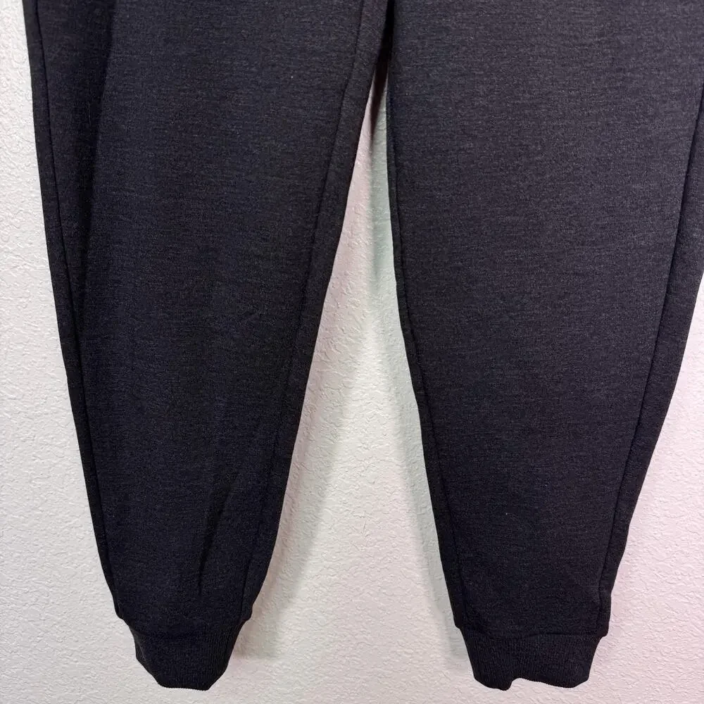 Burlebo Sweatpants Mens Small Black Fleece Joggers Elastic Waist Pockets Lounge - Picture 5 of 11